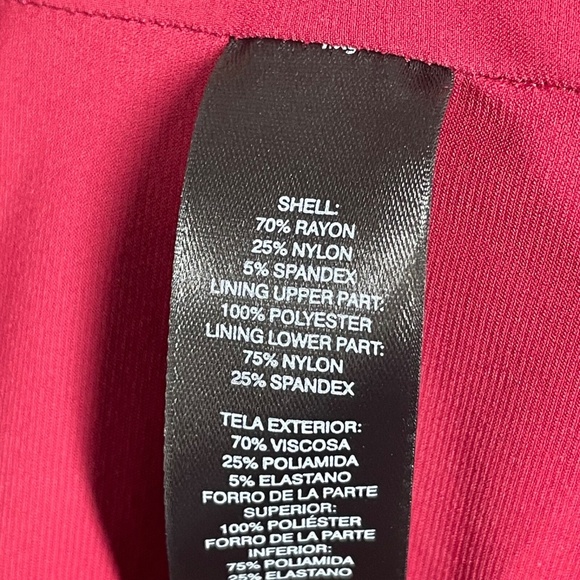 NEW White House Black Market Dress Womens 6 red pencil cocktail sheath classic - Picture 6 of 10